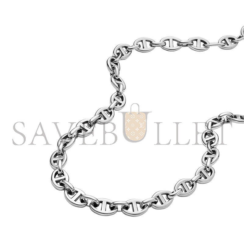 HERMÈS D-LINK STAINLESS STEEL CHAIN NECKLACE 